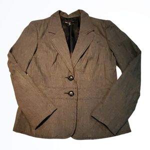 Briggs New York Black and Gray 2 Button Blazer 10P